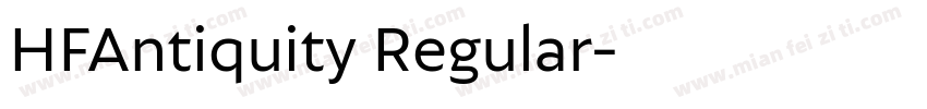HFAntiquity Regular字体转换